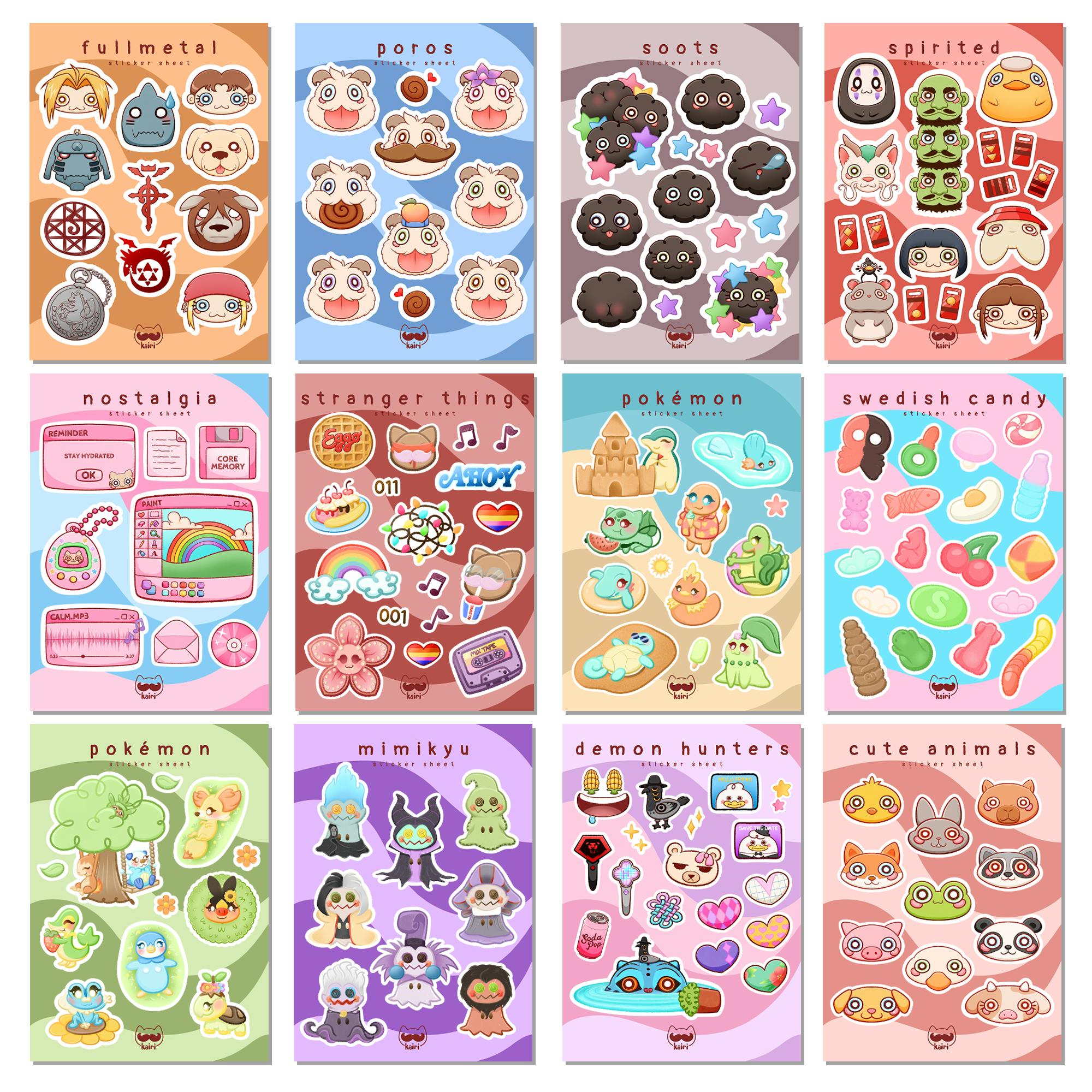 sticker sheets 🌸