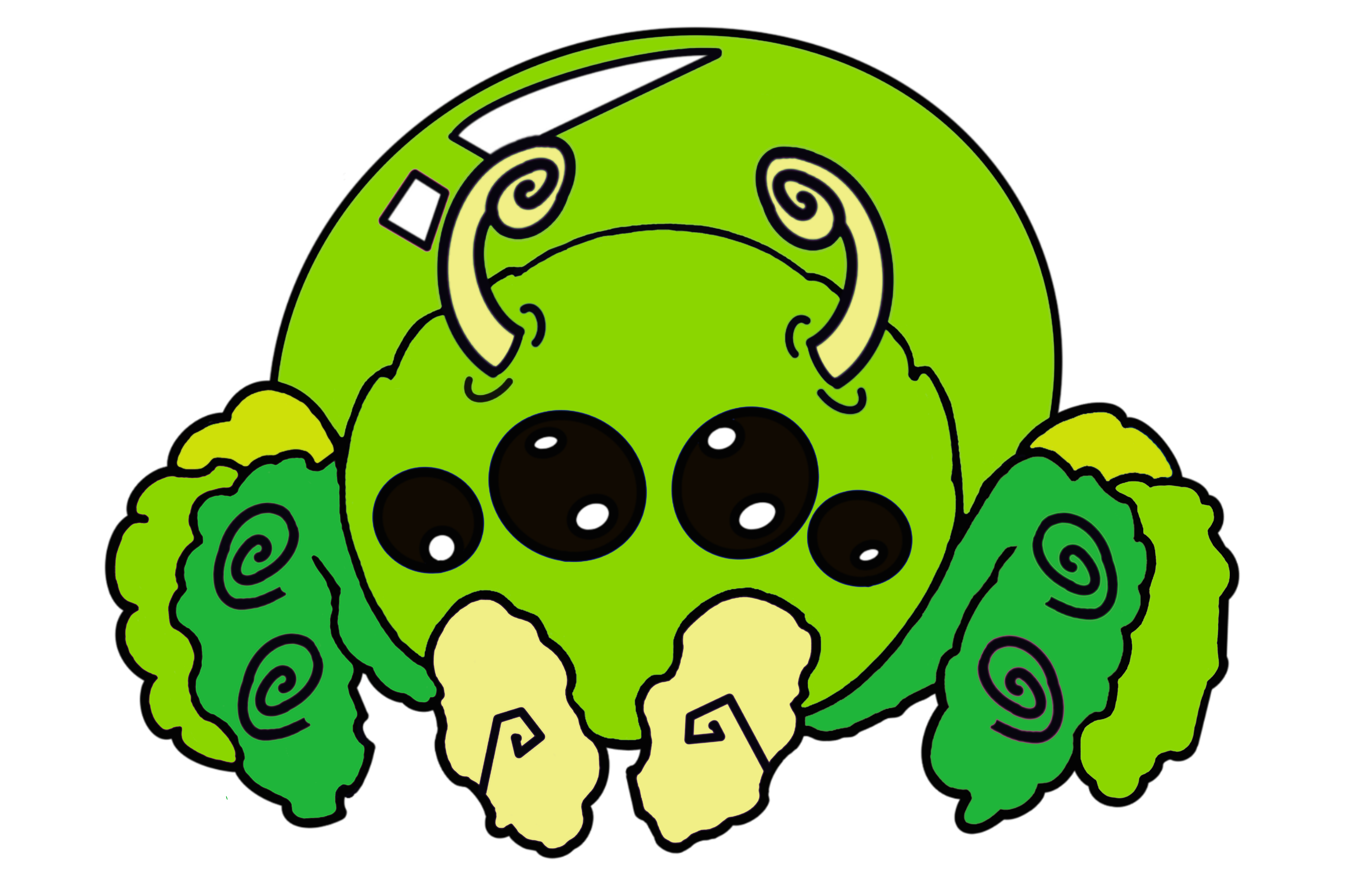 Hubba Bubba Apple Jumping Spider Hard Enamel Pin (Glow In The Dark)