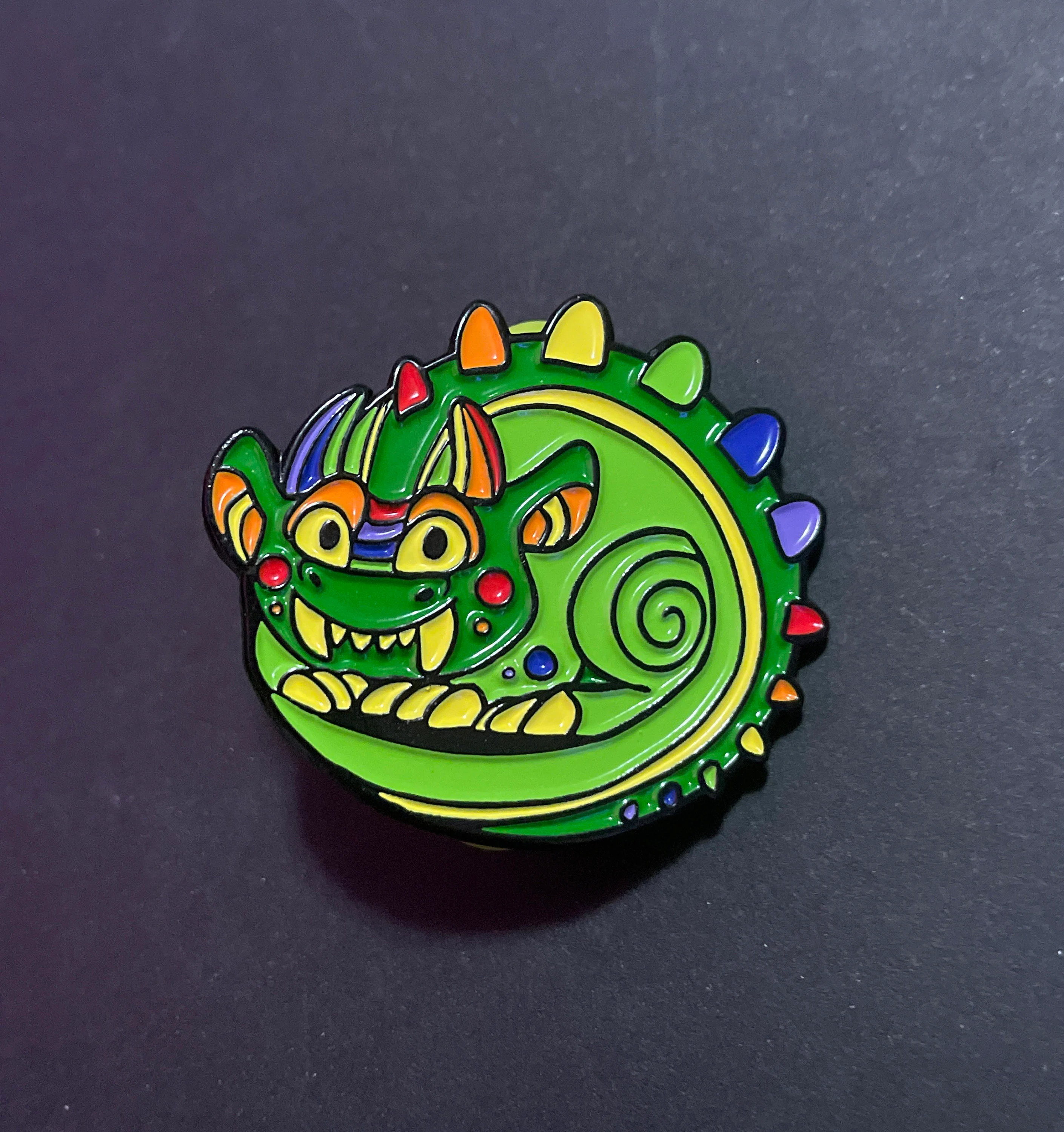 Rainbow Hodag pin