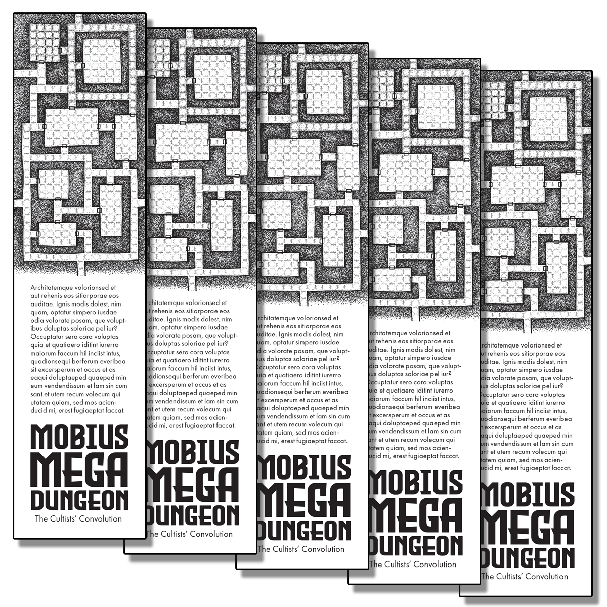 Mobius Mega-Dungeon Bookmark Set (Print+PDF)