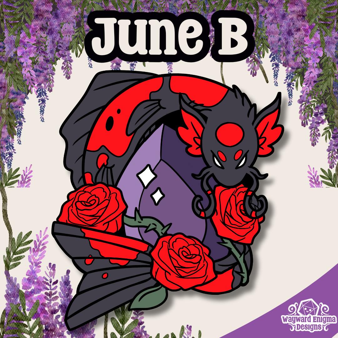 June B - Birthstone Beast Enamel Pin