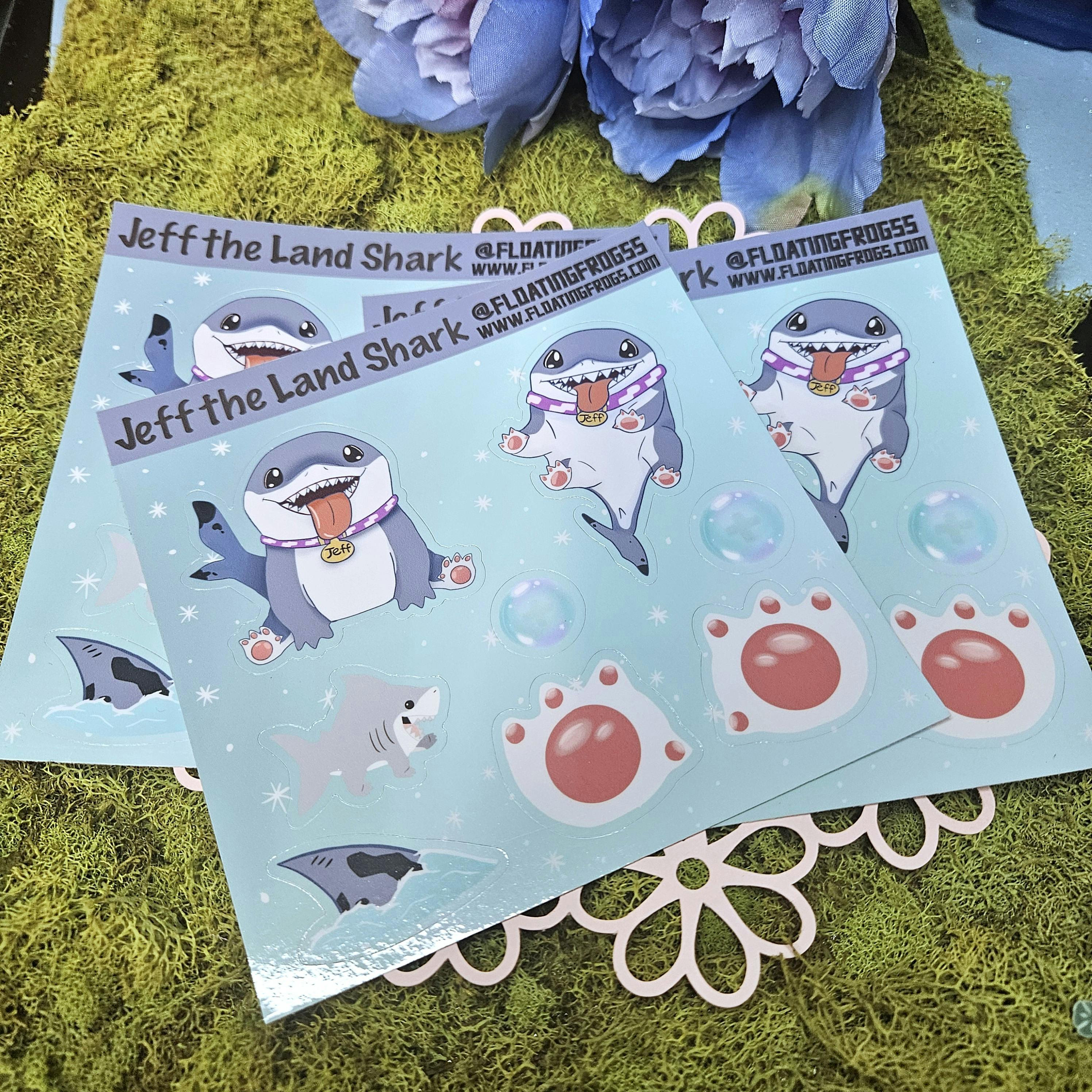 Jeffy Shark Vinyl Sticker Sheet