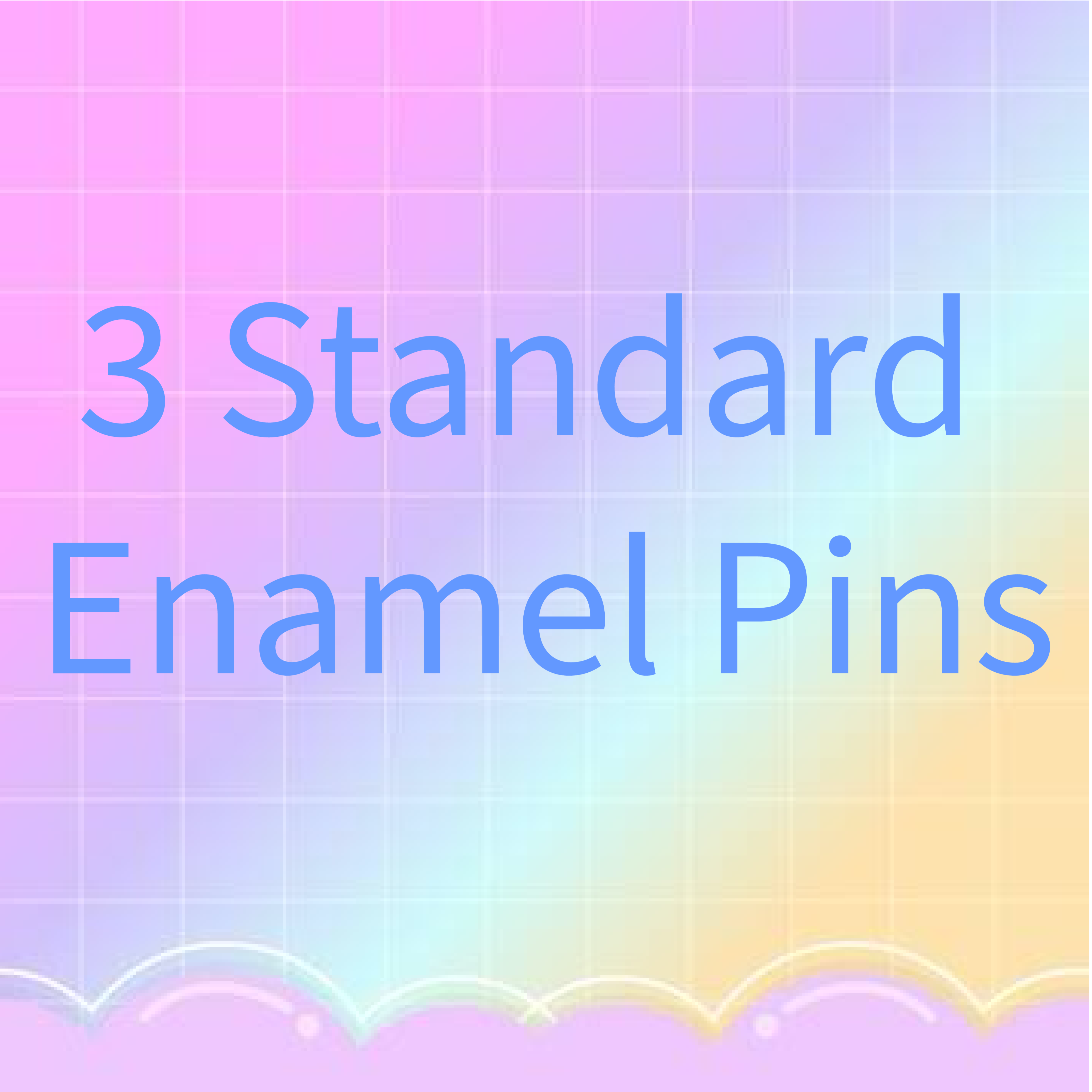 3 standard enamel pins
