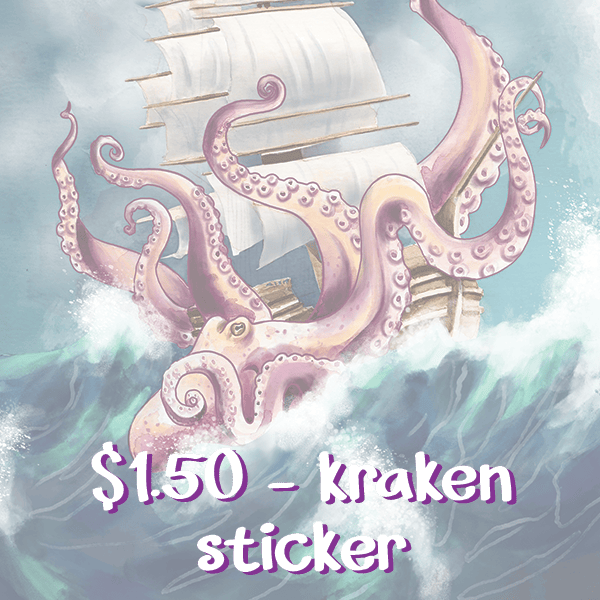Kraken vinyl sticker