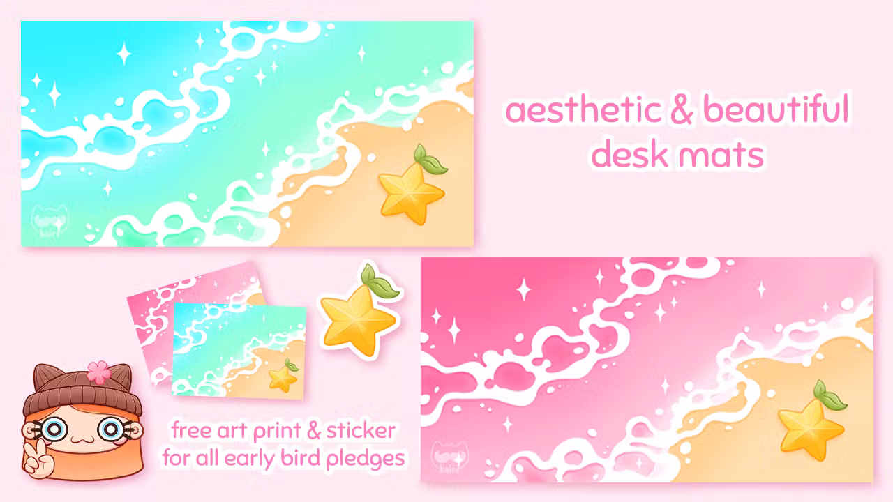 desk mats— ocean waves with destiny fruit ✨