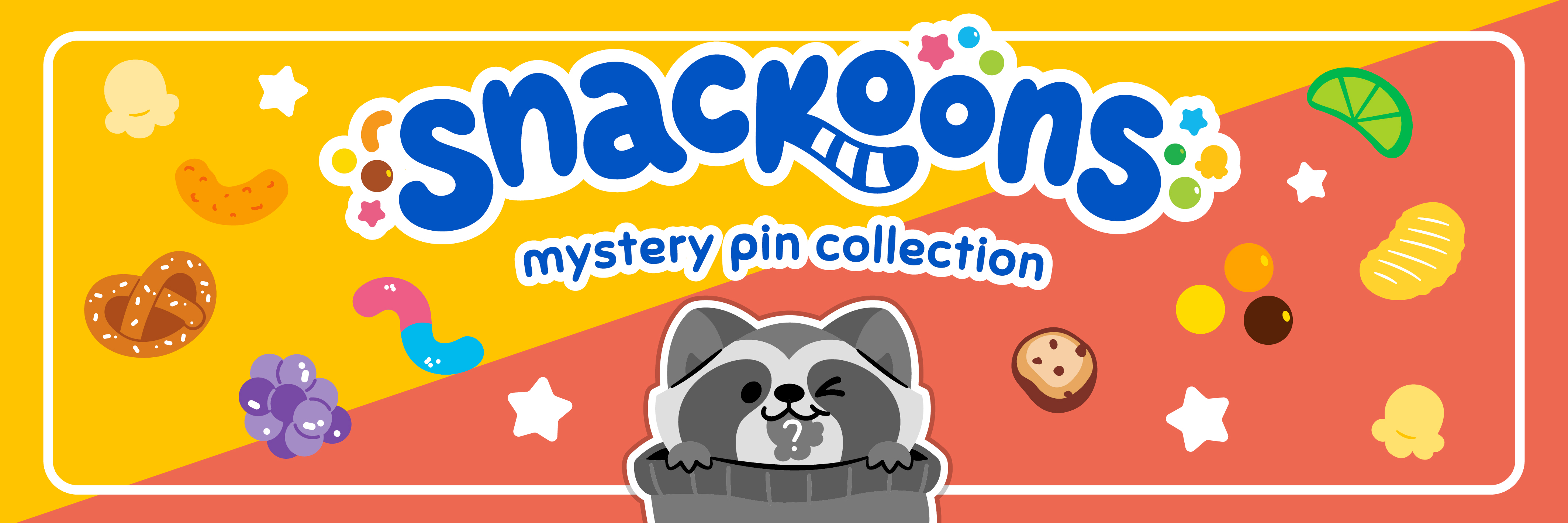 Snackoons - Cute Snack Raccoon Mystery Bag Pins