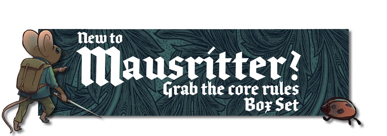 New to Mausritter?  Grab the core rules Box Set - Header Graphic
