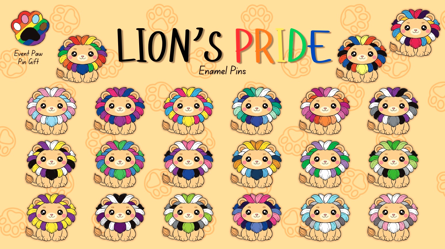 Lion’s PRIDE Enamel Pins
