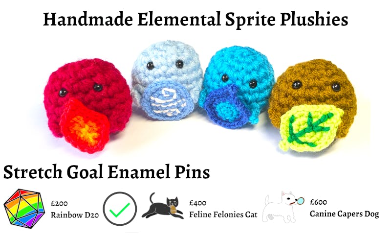 Elemental Sprite Plushies