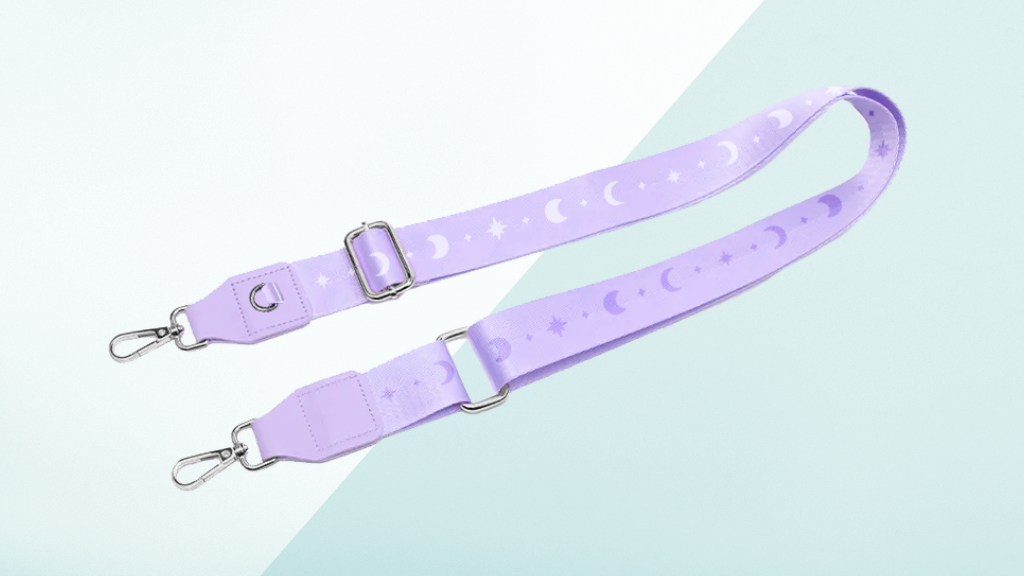 Moonphase Crossbody Strap - Lavender, Silver Hardware