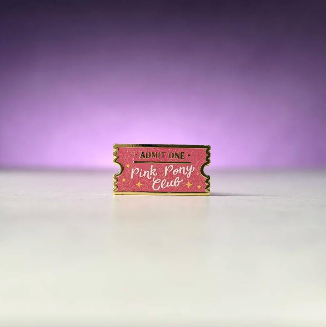 (O&T) Pink Pony Ticket Pin