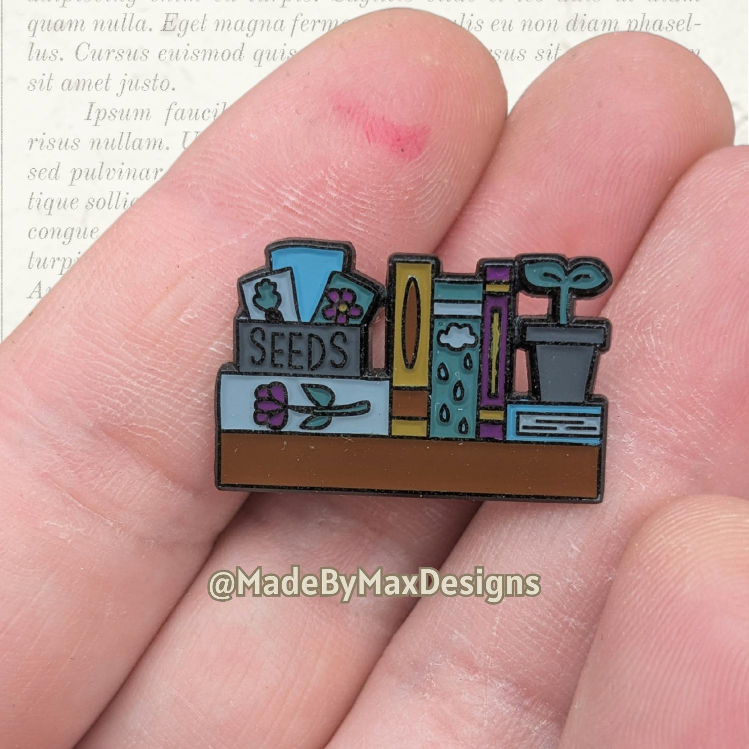 Gardening Bookshelf Pin