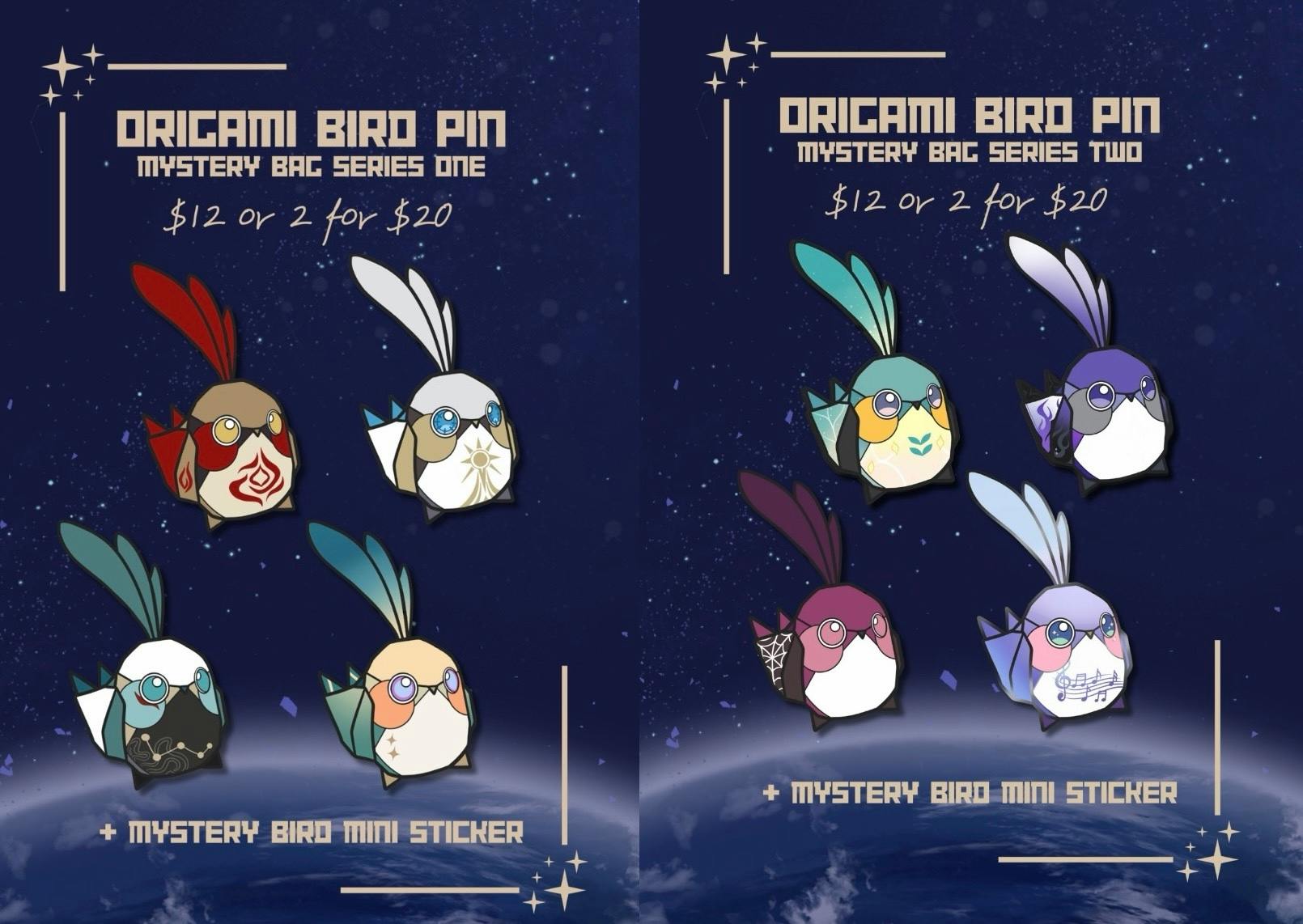 x2 Origami Bird Blind Bag (Series 1 or 2)