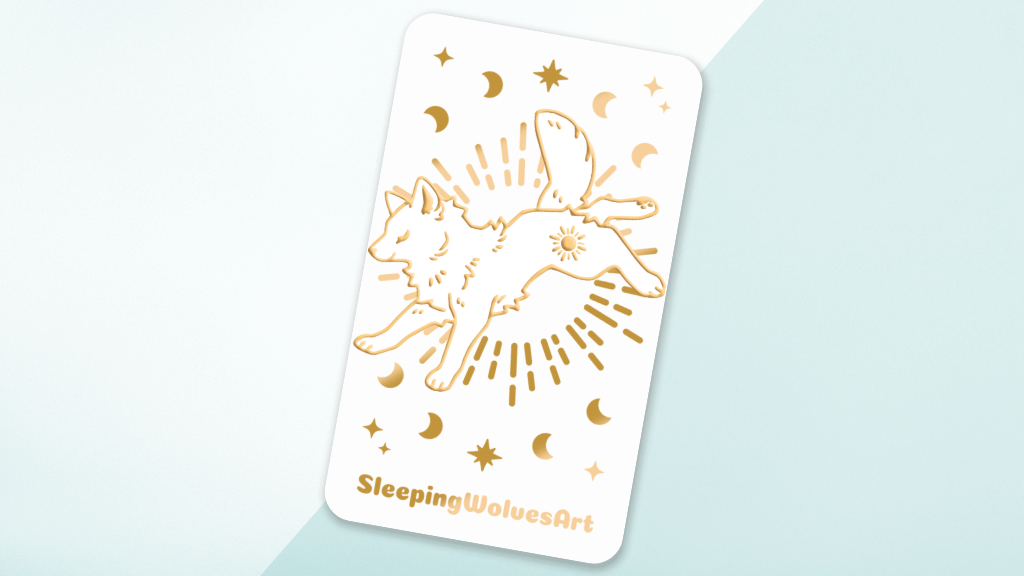 Day Leaping Wolf Pin