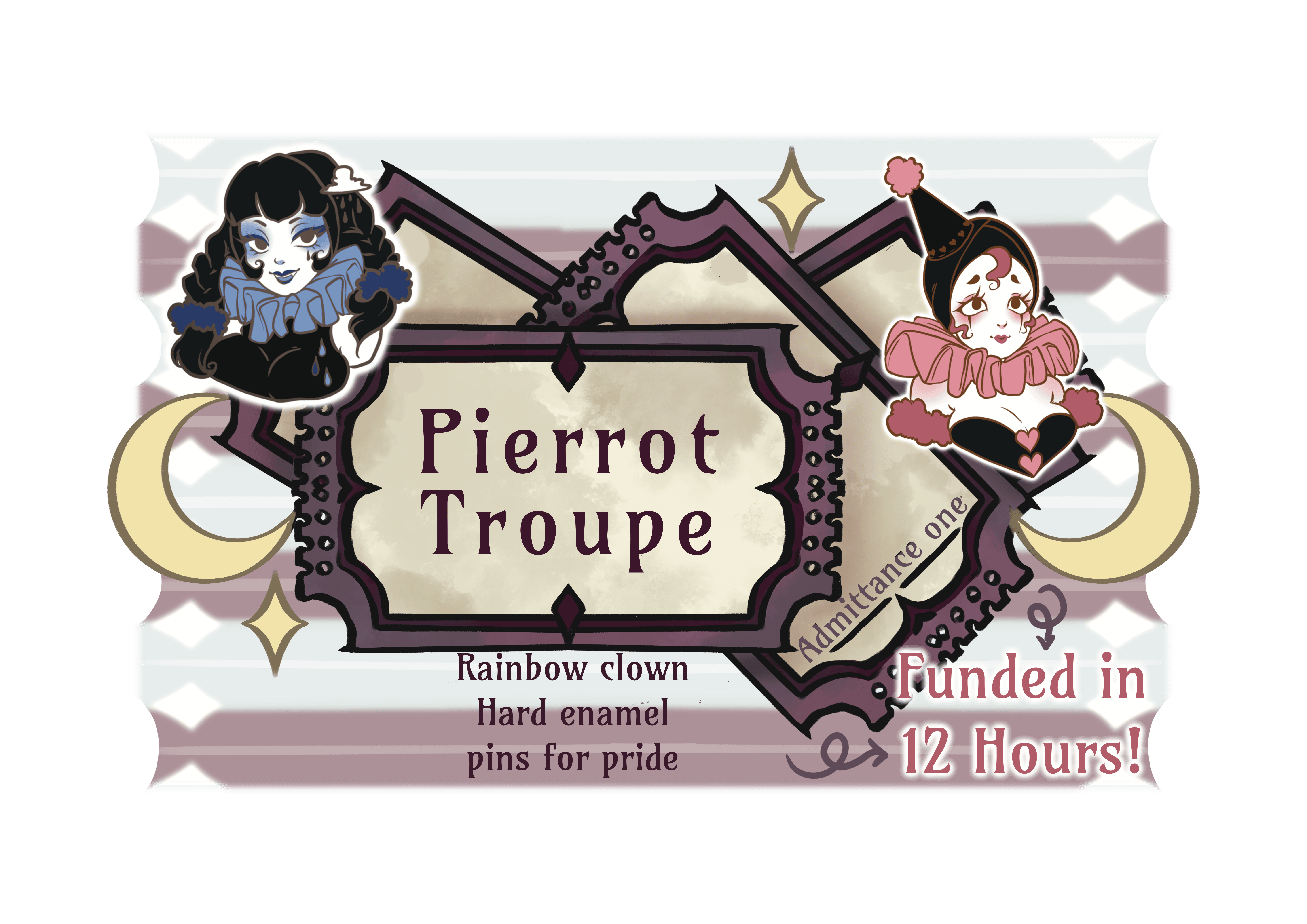 Pierrot Troupe - Enamel pins