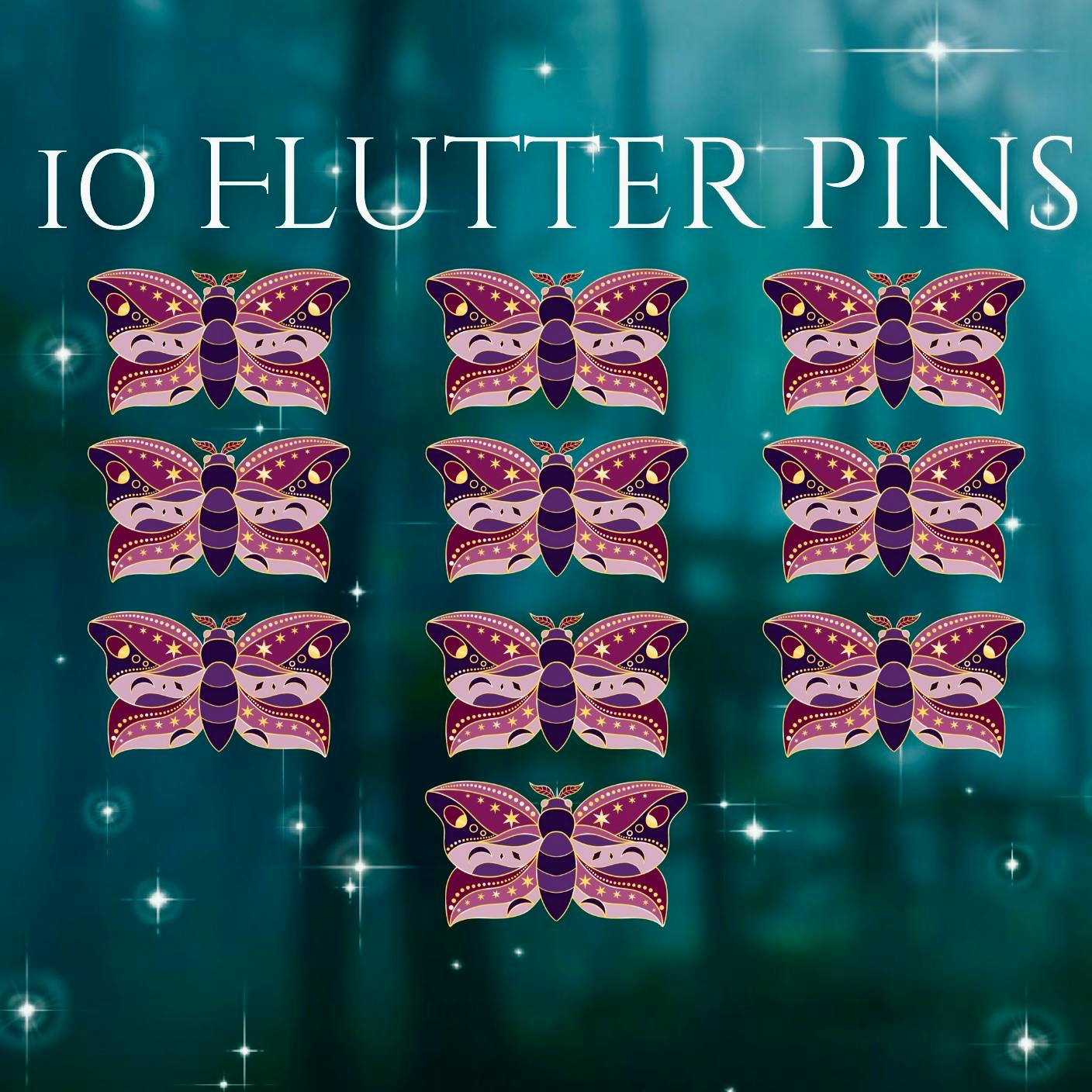 Ten Flutter Pins