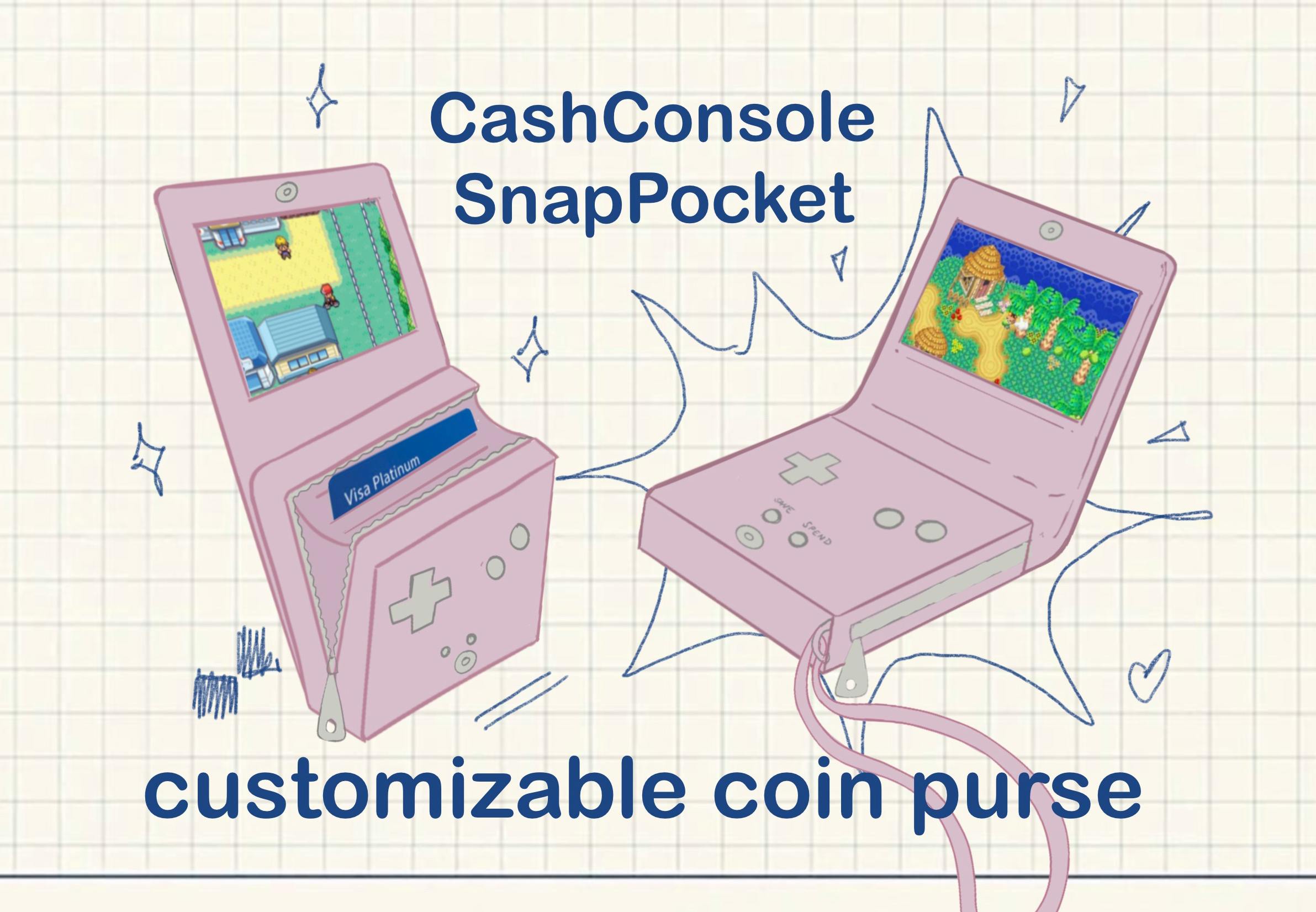 CashConsole SnapPocket: nostalgic, customizable coin purse