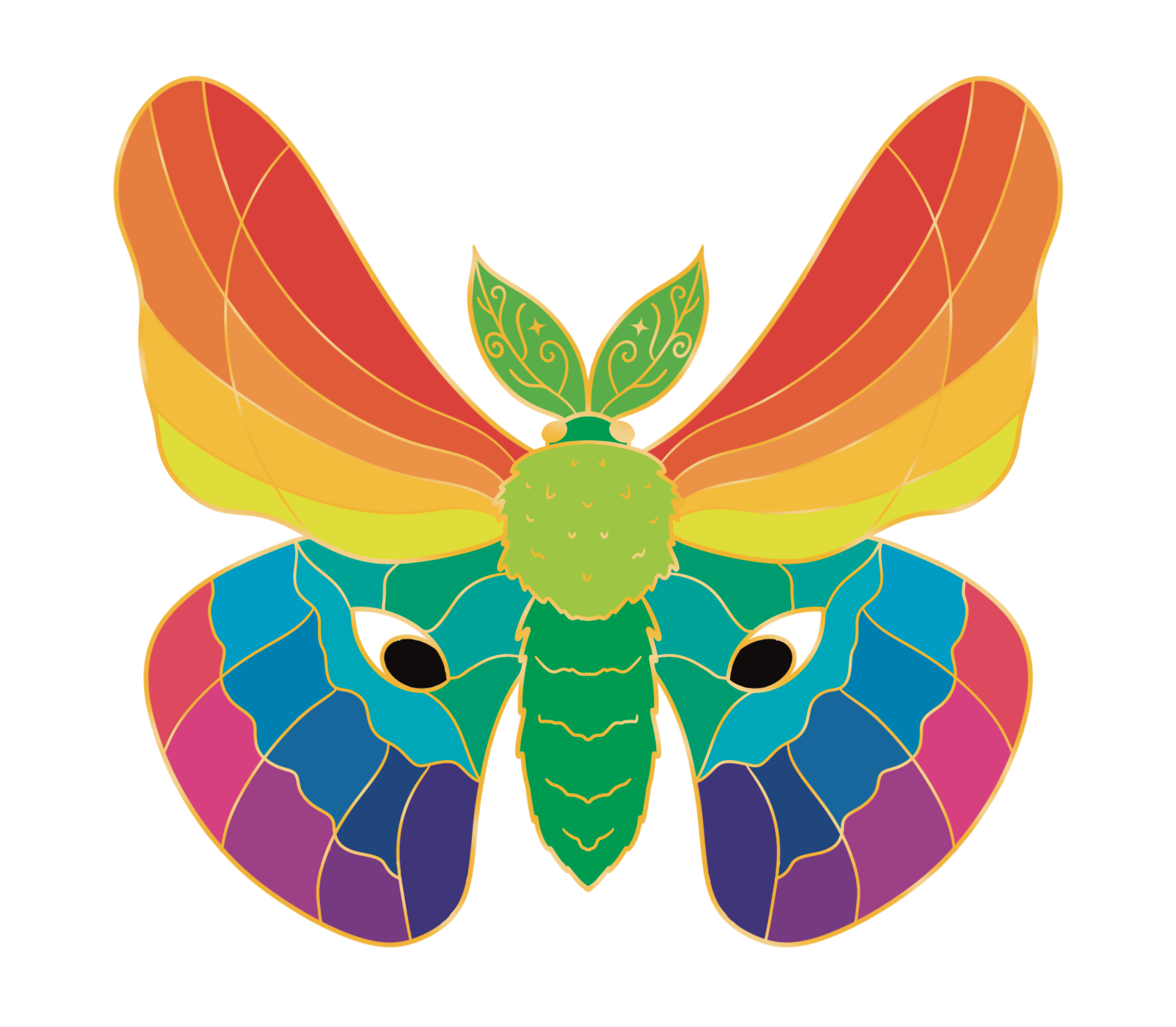 Prismflare Moth Pin