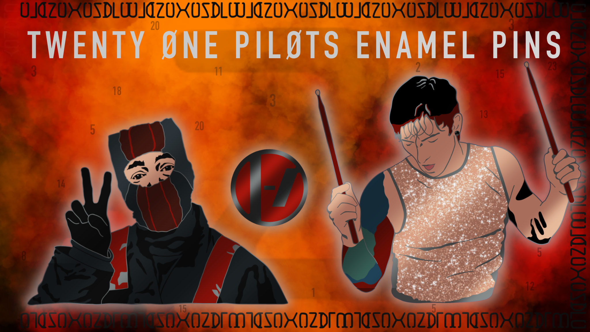 Clancy - A Twenty One Pilots Hard Enamel Pin Set