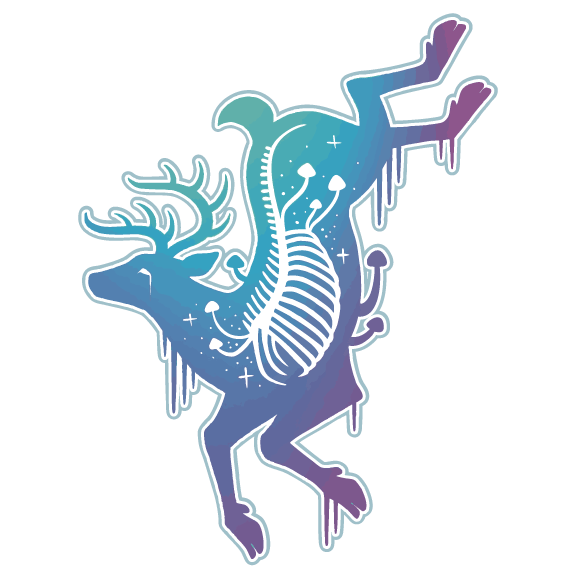 Consumed Stag- 4" (XL) Holo sticker