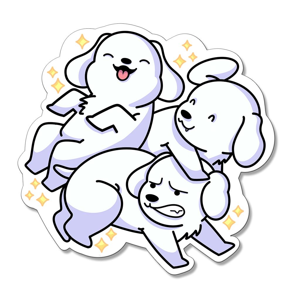 "Puppies" 3" Sticker