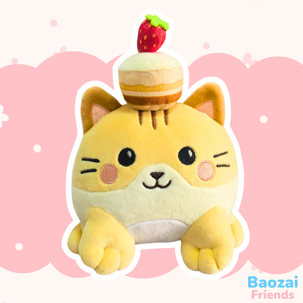 Shorti the Cat - Strawberry Shortcake Top Plushie (8")