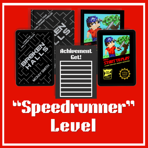 "The Speedrunner" [Poster, Books, and Thanks]