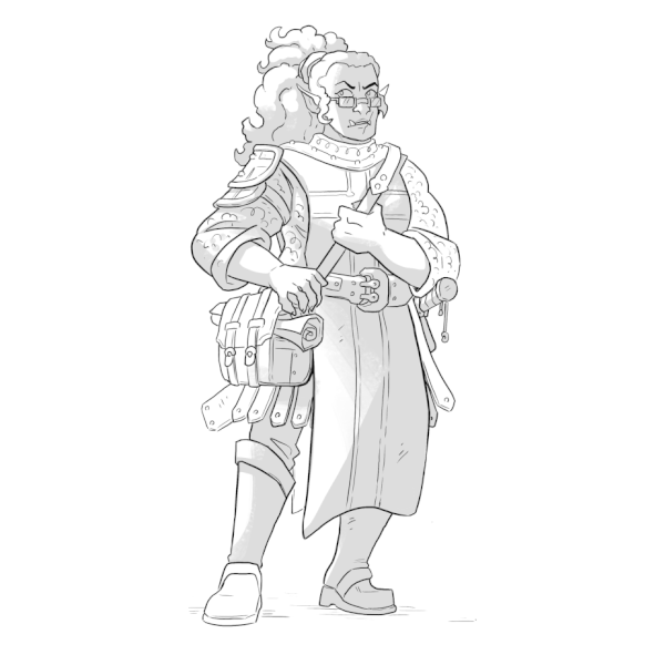 Liza Skullcrusher Lupator (29th Century Imperium Orci Paladin [Imperial Catholic Rite])