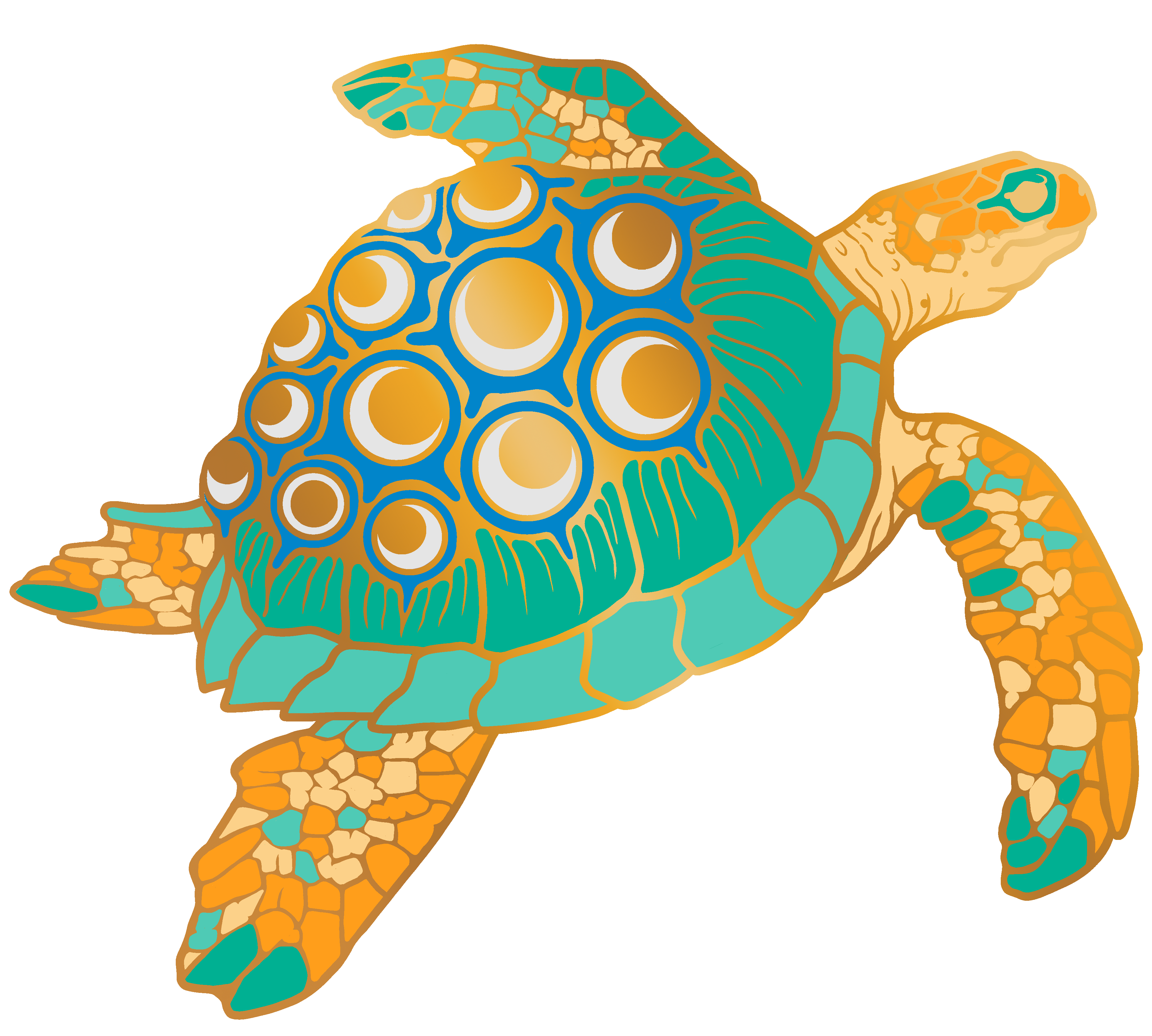 Turtle pin - gold