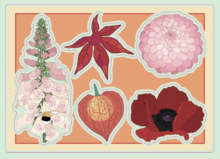 Botanical Sticker Sheet	