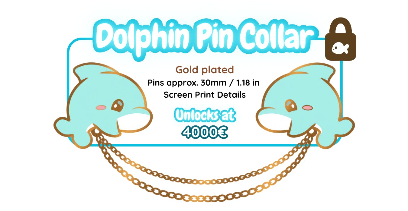 🌊 Unlock the first stretch goal: Dolphin pin collar 🌊