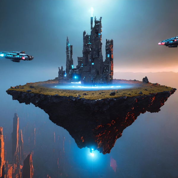 A futuristic cityscape