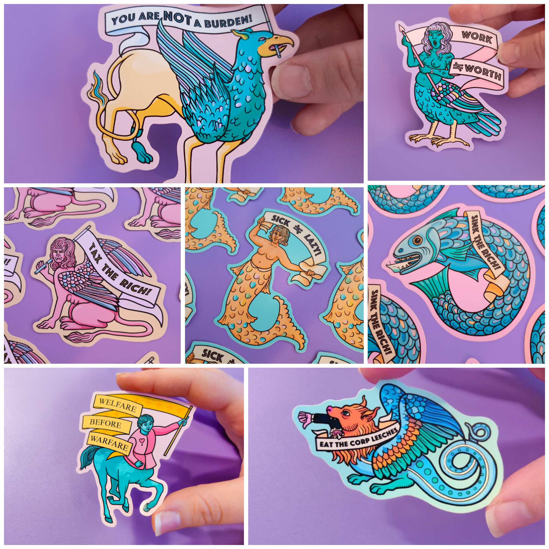 Anticapitalist sticker bundle