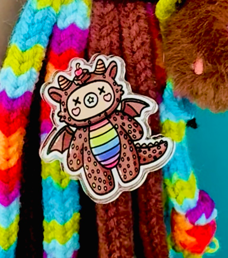 Morki Brownie Acrylic Pin