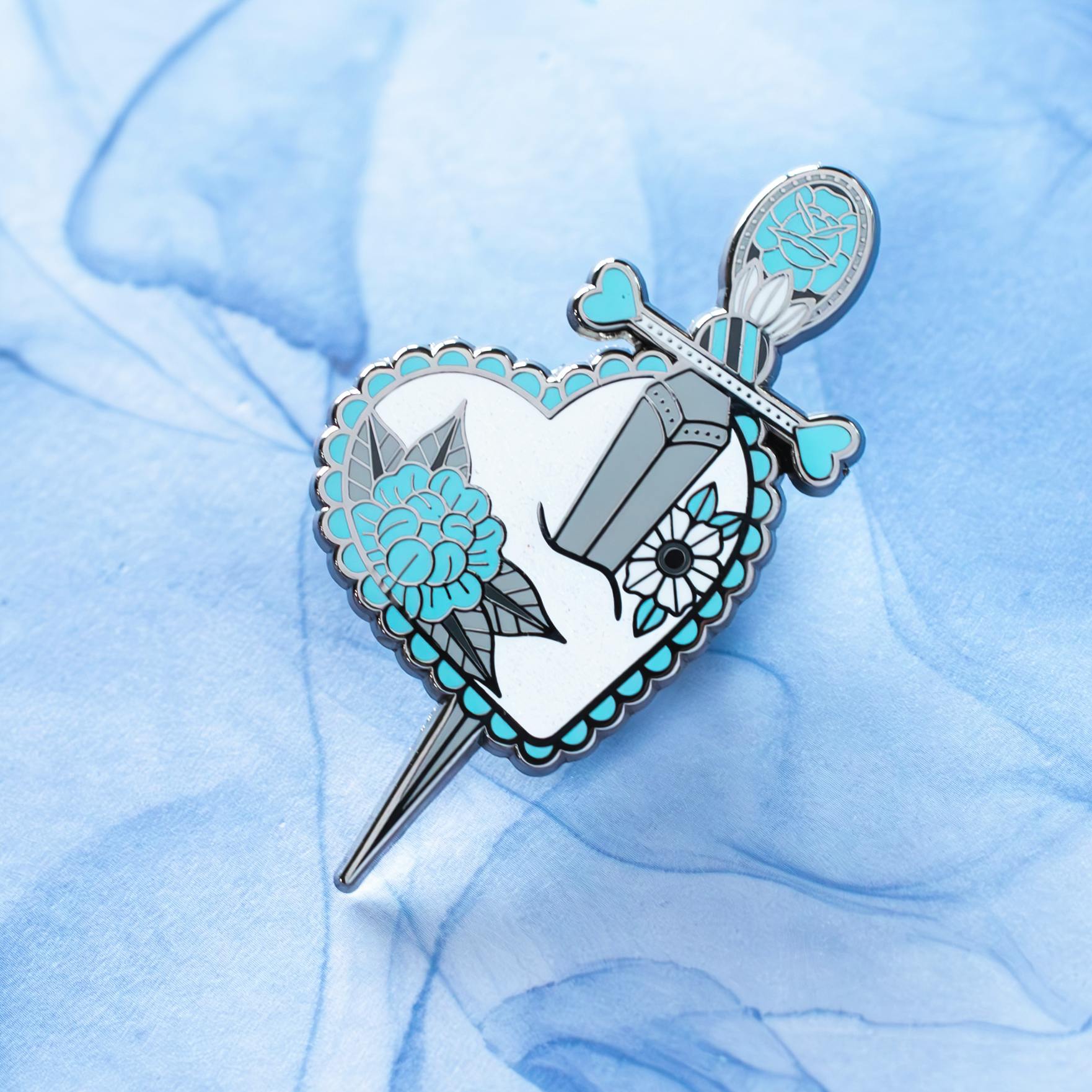 Heart and Dagger Pin - Demiboy