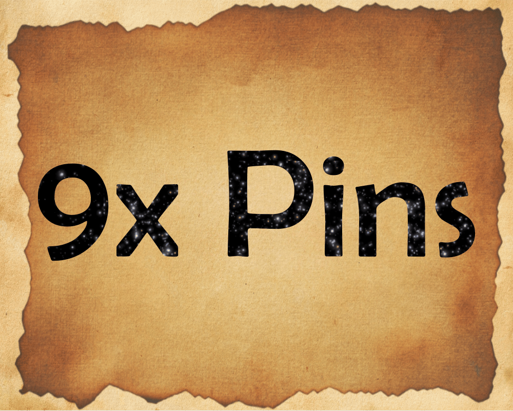 Pin : 9x Enamel Pin (Over 2cm)