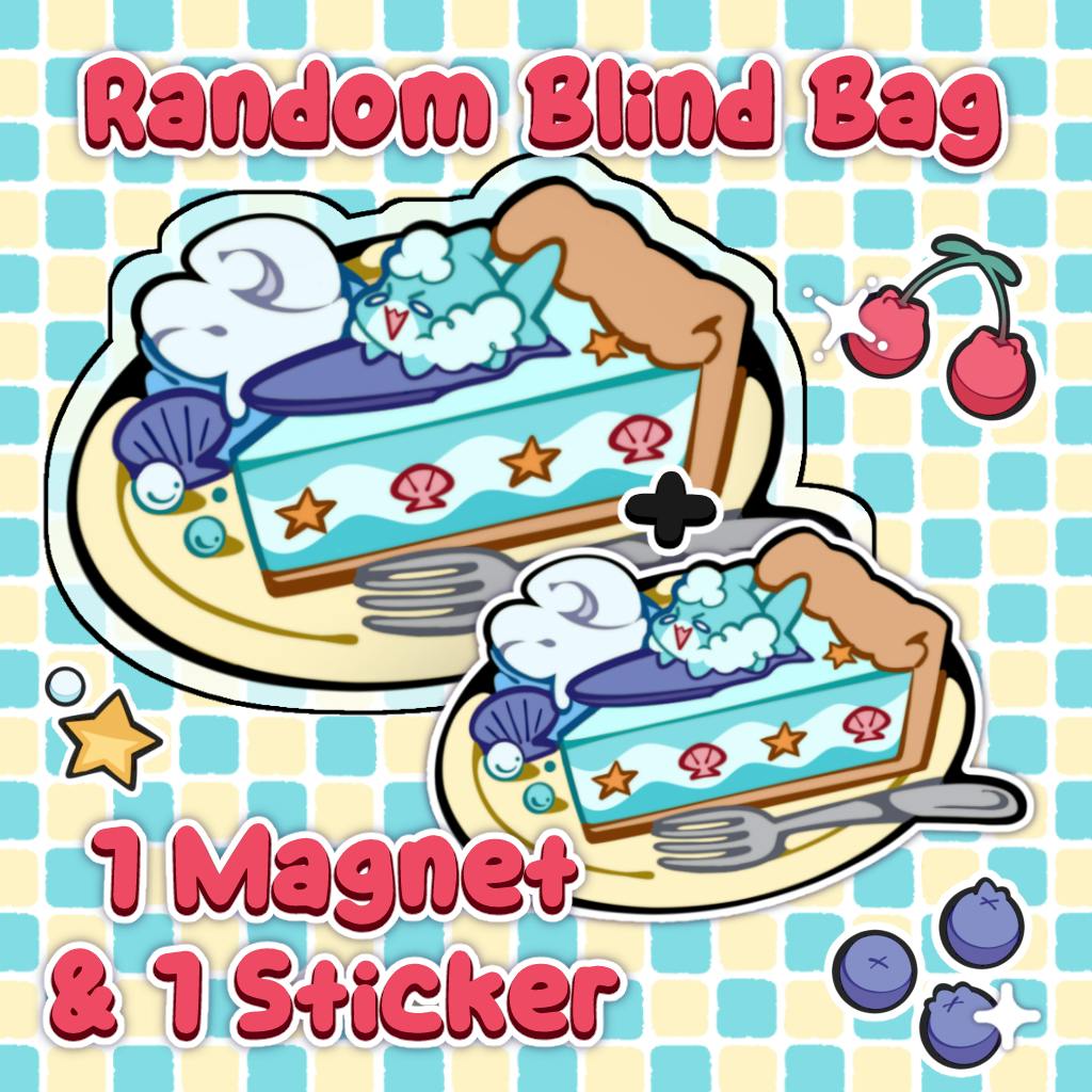 "Café Mehshark" Fridge Magnet + Sticker Blind Bag