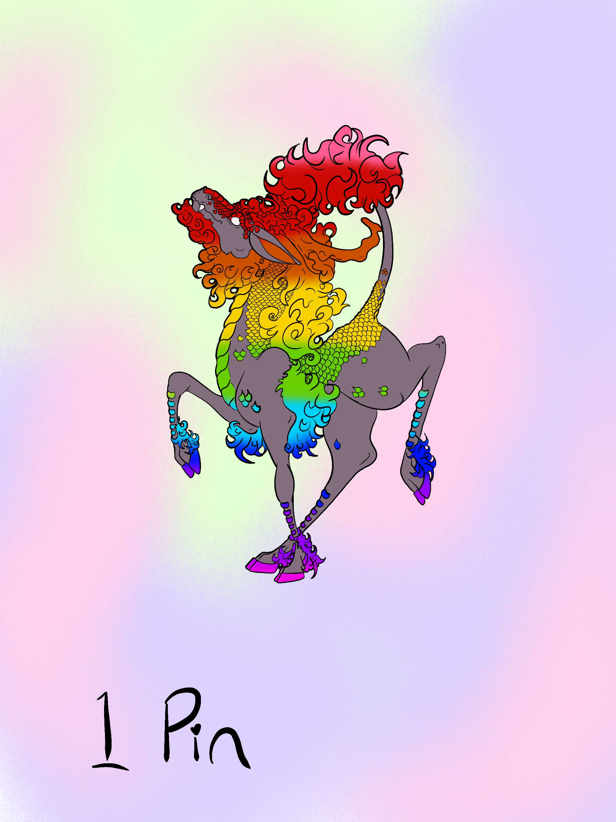 single acrylic pin