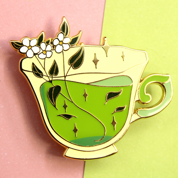 B-Grade Pin: Green Tea Cup