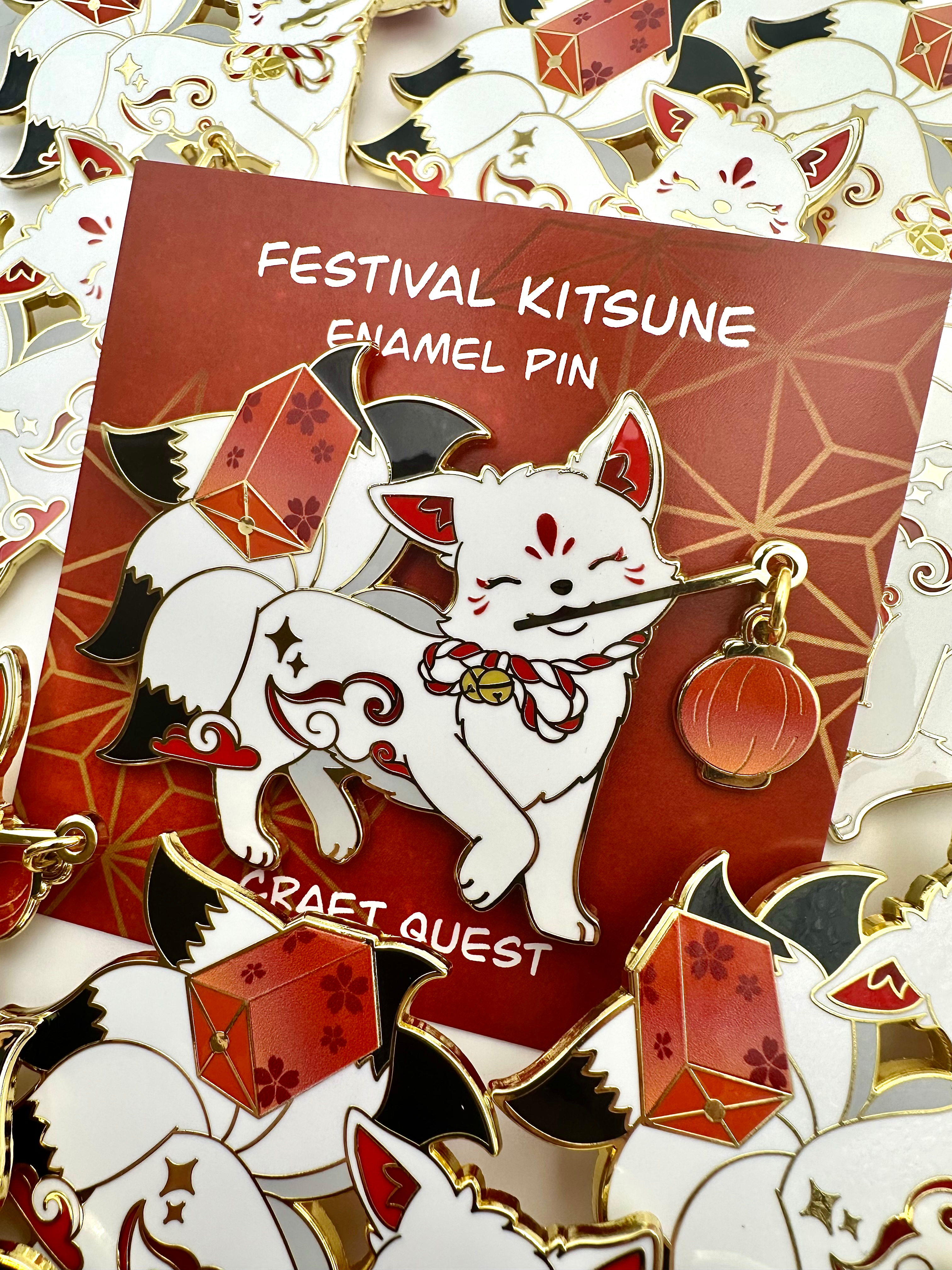 Festival Kitsune Pin