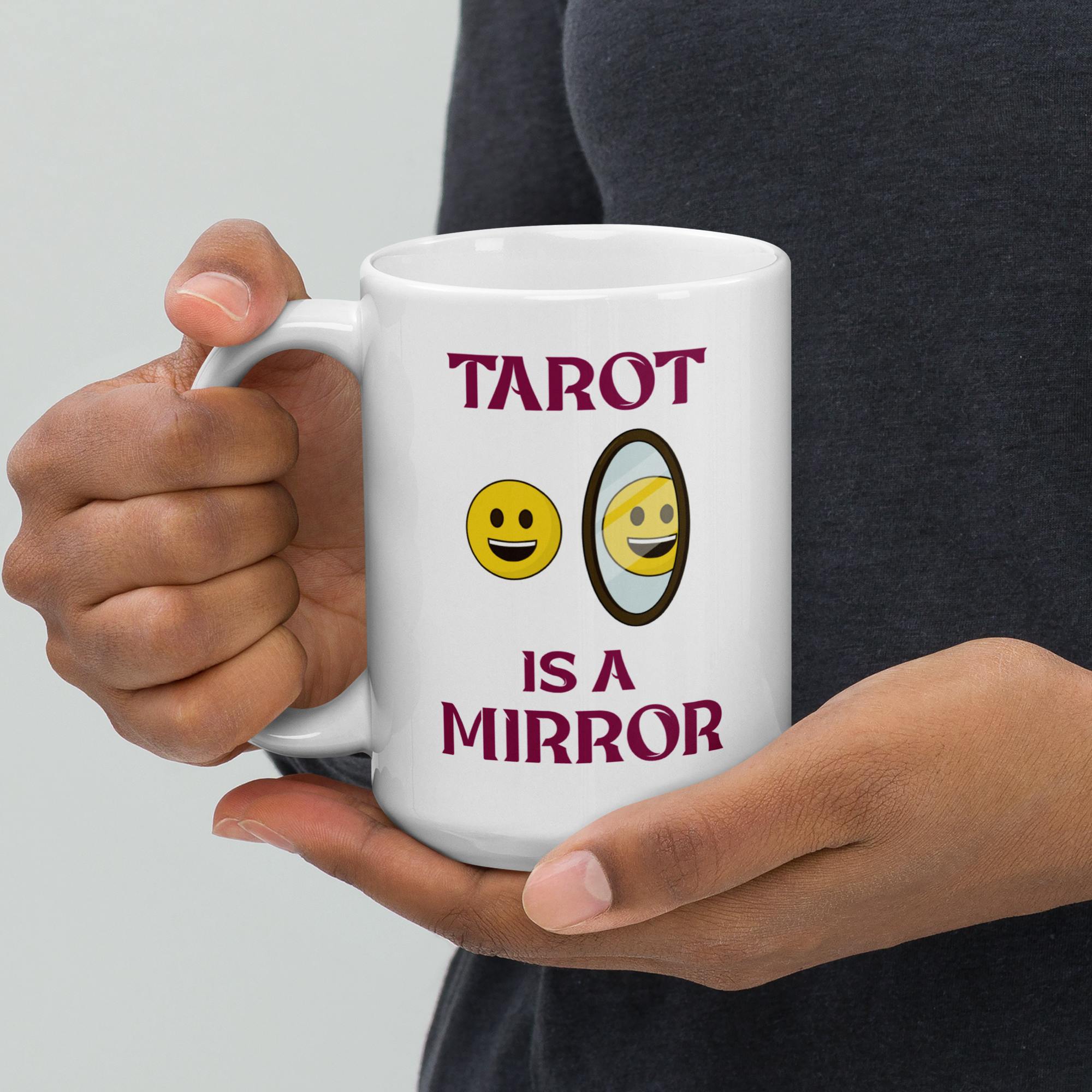 Tarot is a Mirror mug - 15 oz tall size