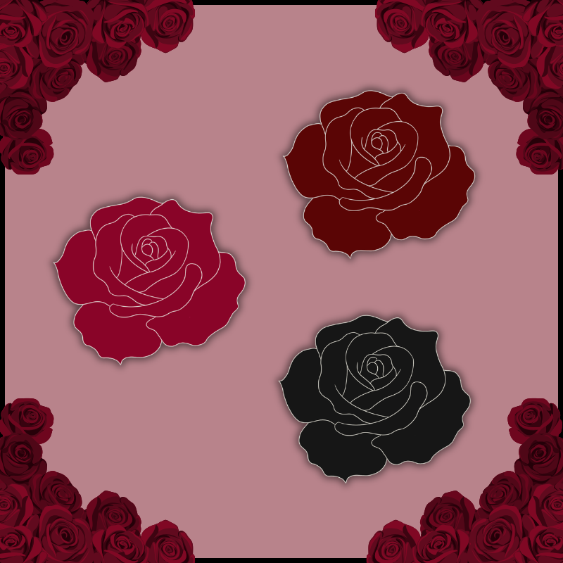 Rose Trio Mini Pins