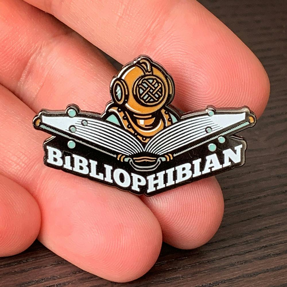 ENAMEL PIN: Bibliophibian