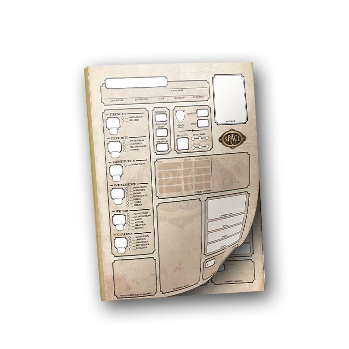 Space 1889: After Character Sheet Pad