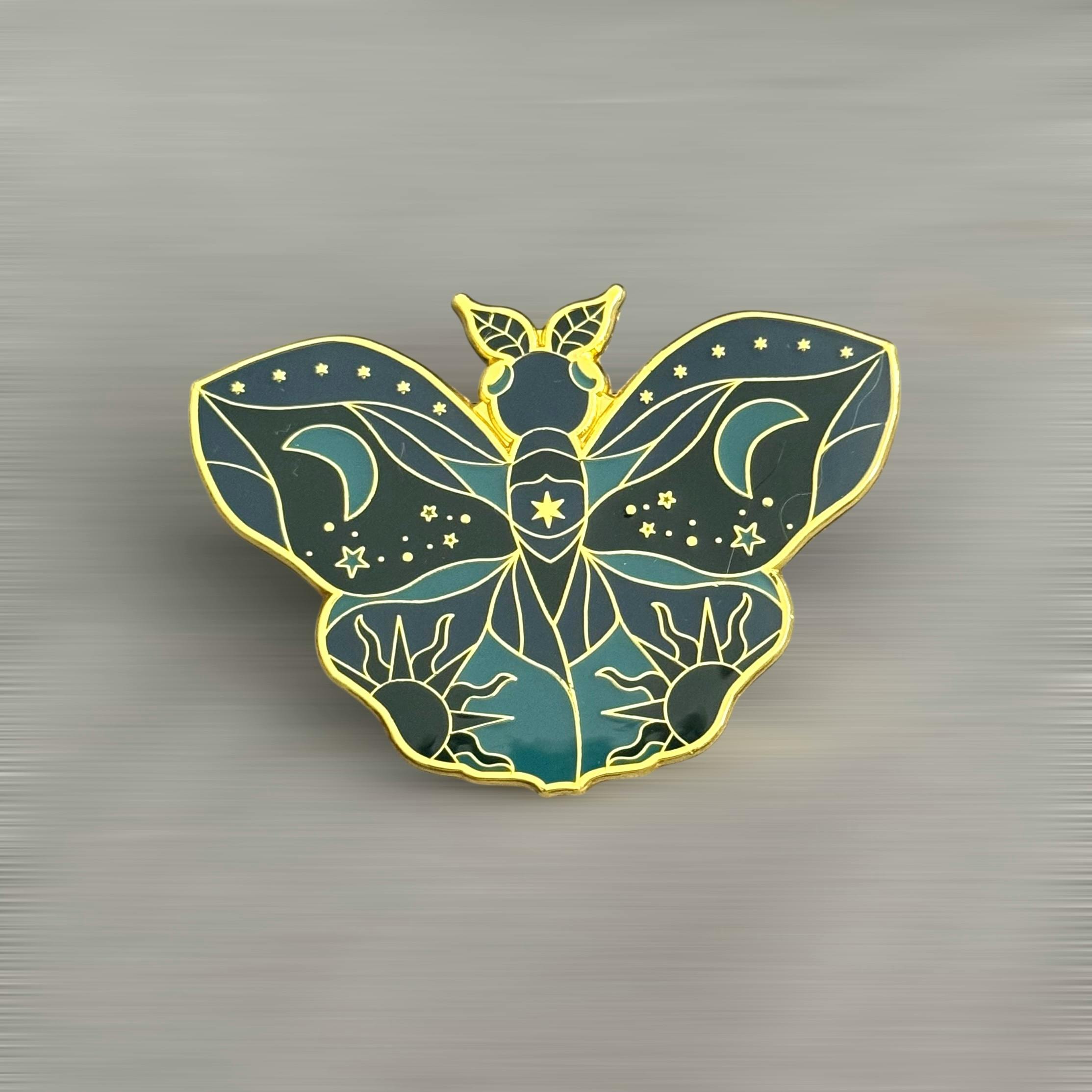Green Midnight Flutter Pin