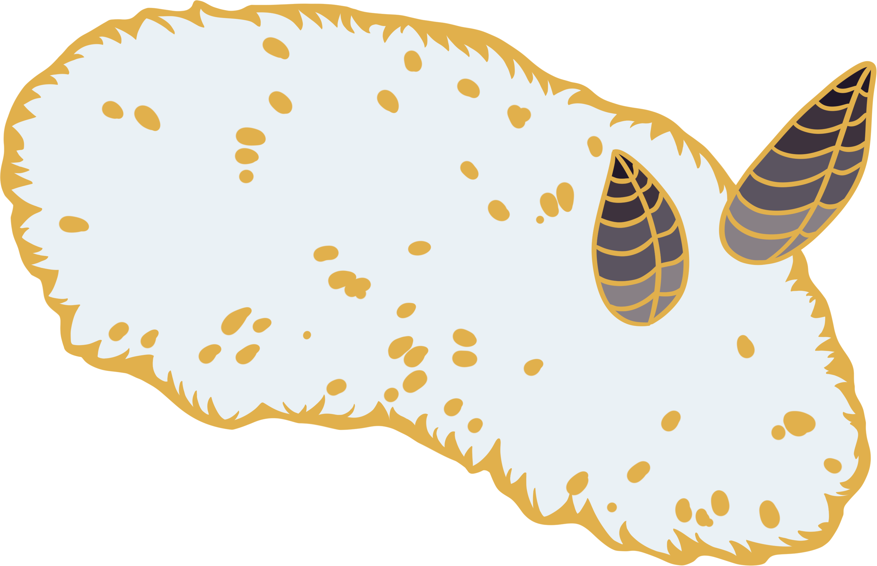 Golden Sea Bunny Mini Pin	