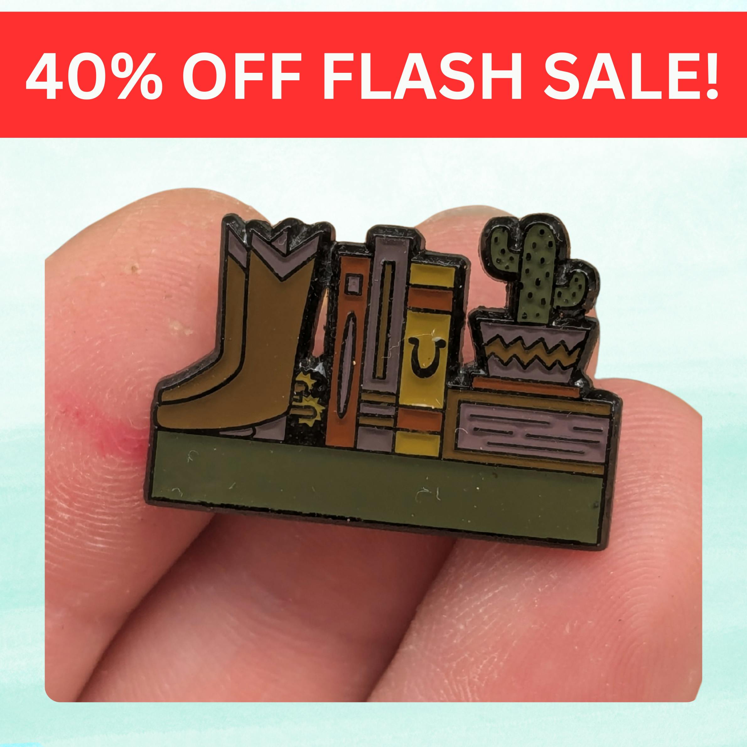FLASH SALE: Westerns Bookshelf Mini Pin