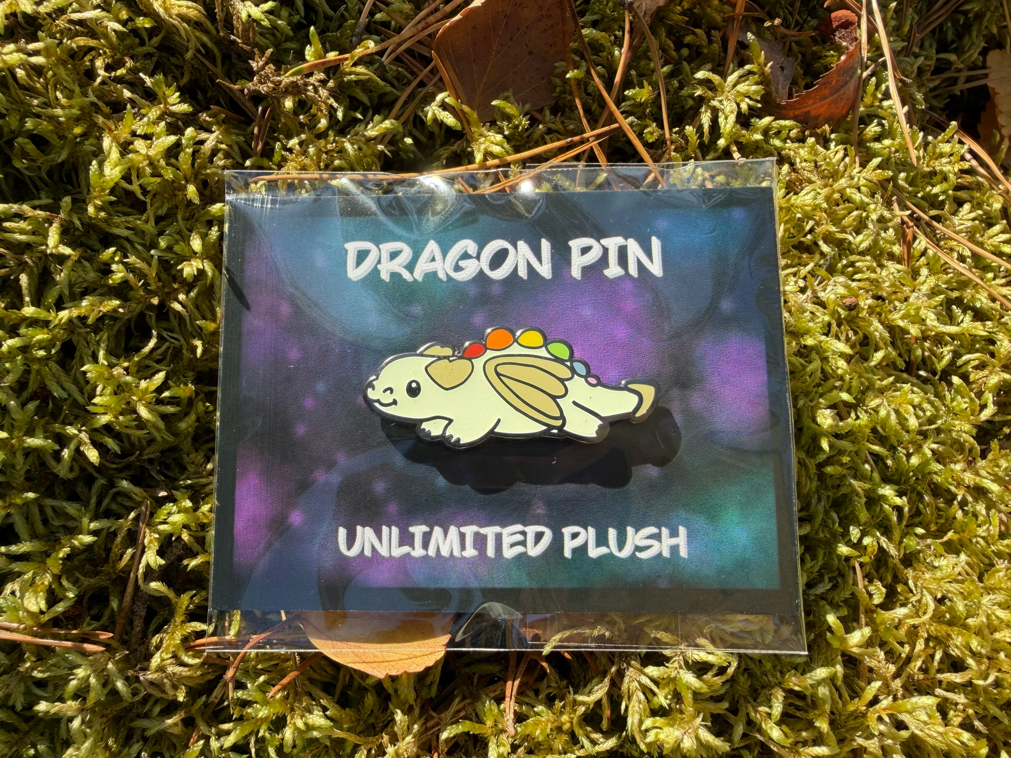 Dragon pin rainbow white