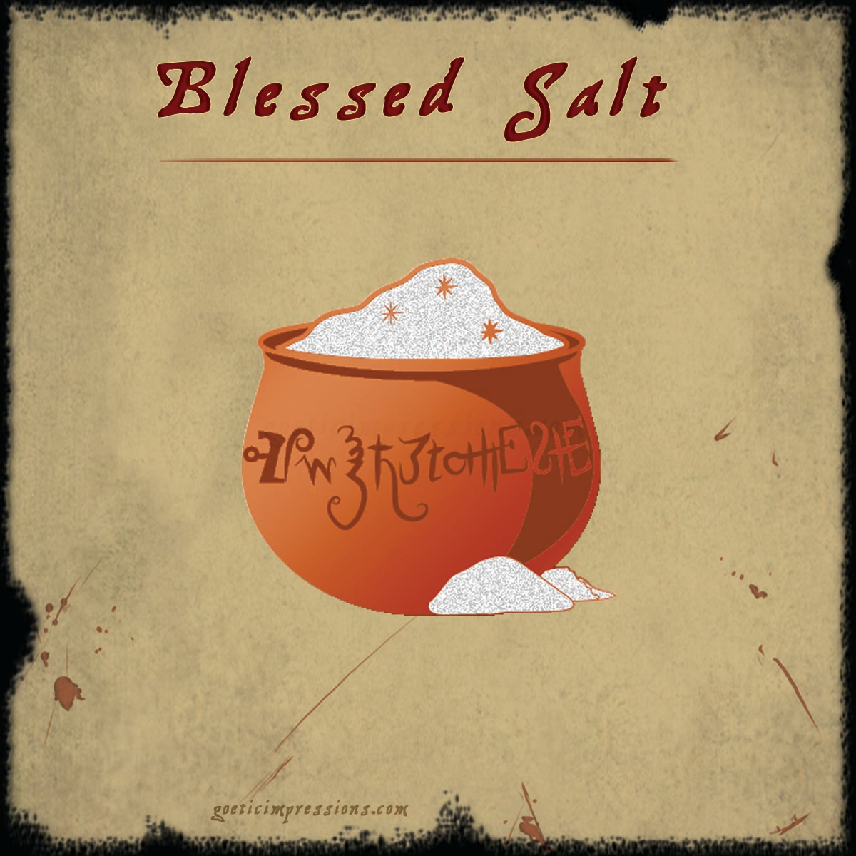Blessed Salt enamel pin design