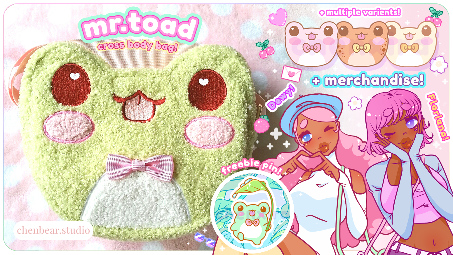 🐸 Mr.Toad Cross Bag + Froggie merch & enamel pins 🌷